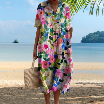 Liora | Vibrant Floral Summer Dress