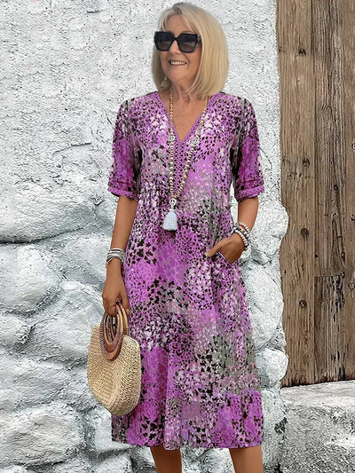 Velia | Elegant Boho Midi Dress