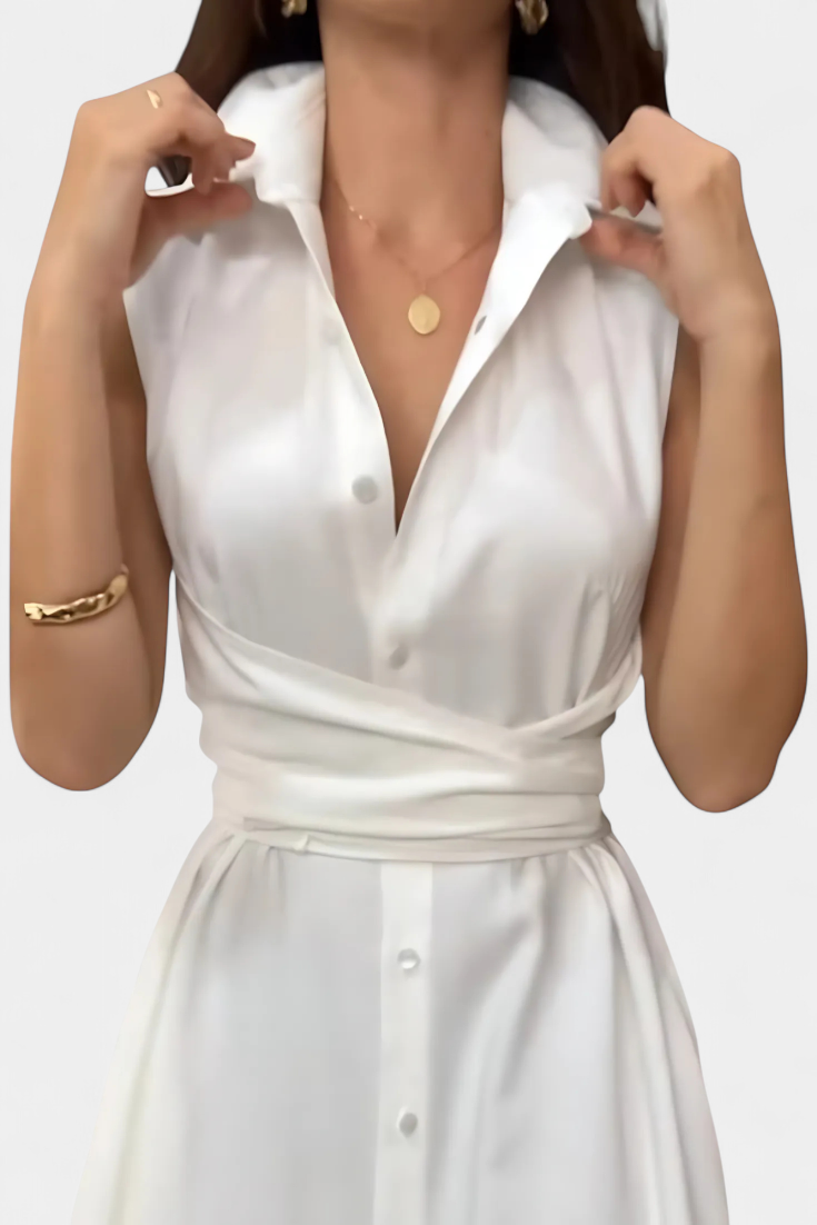 Melina | Fashion Buttoned Shirt Dress