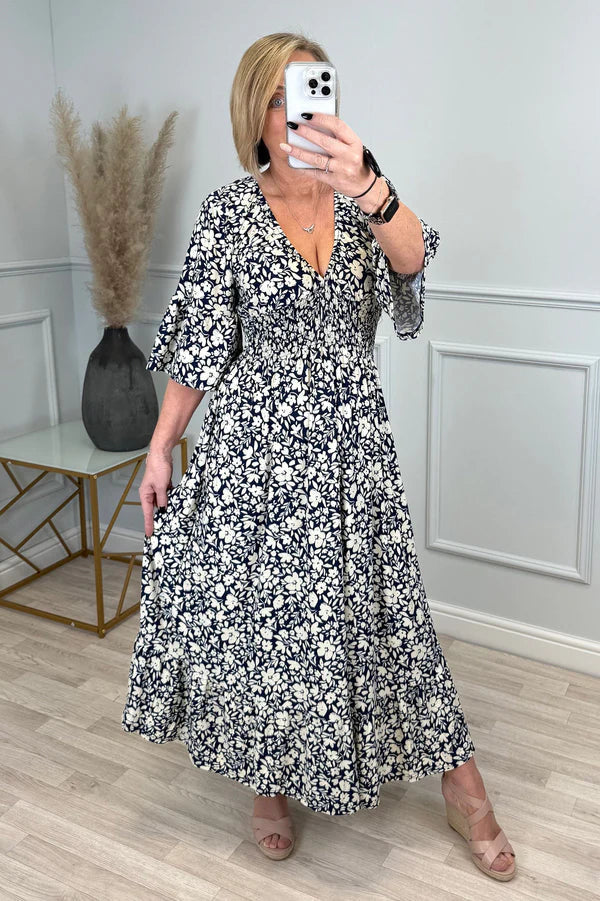 Sabella | Printed Pleat Dress