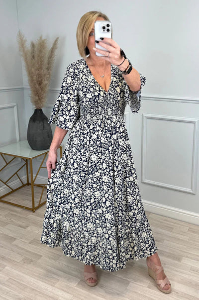 Sabella | Printed Pleat Dress