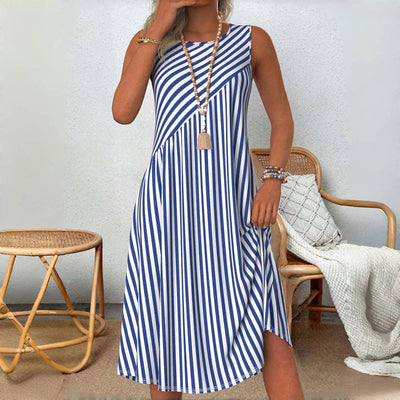 Emy | Casual Stripes Sleeveless Dress