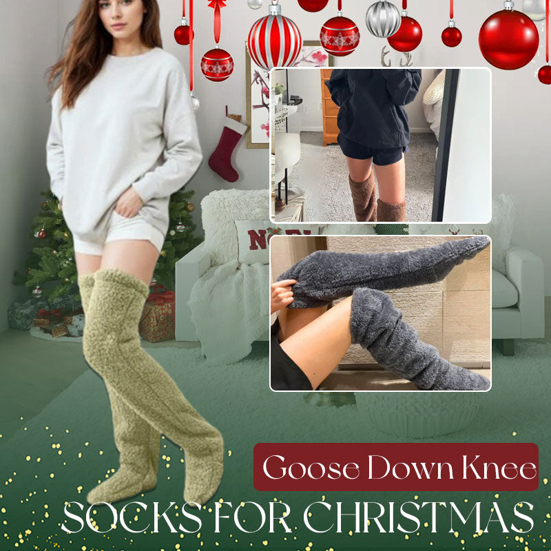 Christmas Goose Down Knee Socks