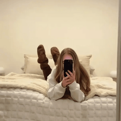 Christmas Goose Down Knee Socks