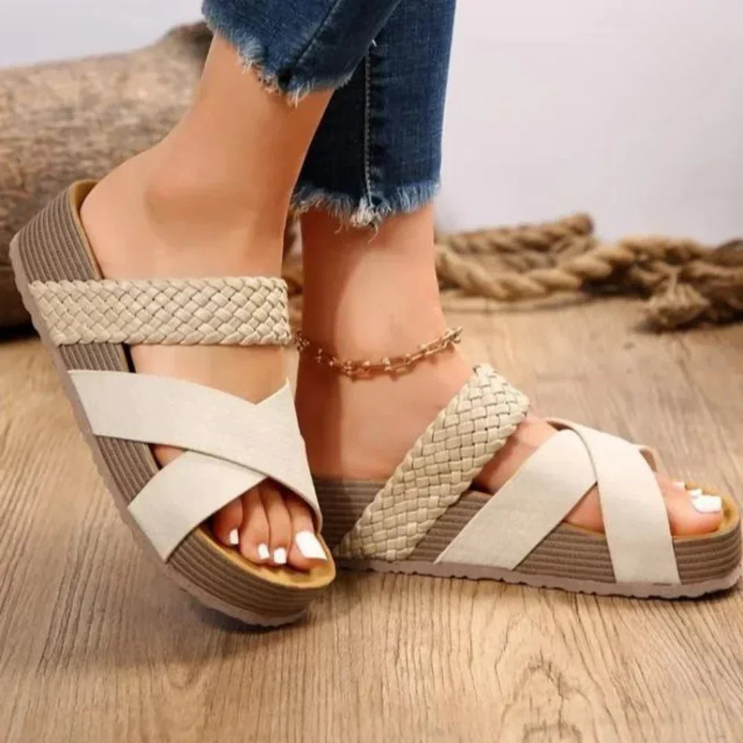 Lena | Cross-strap Orthopedic Sandals
