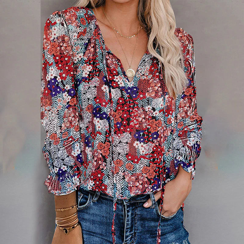 Wynne | Cozy Boho Floral Shirt