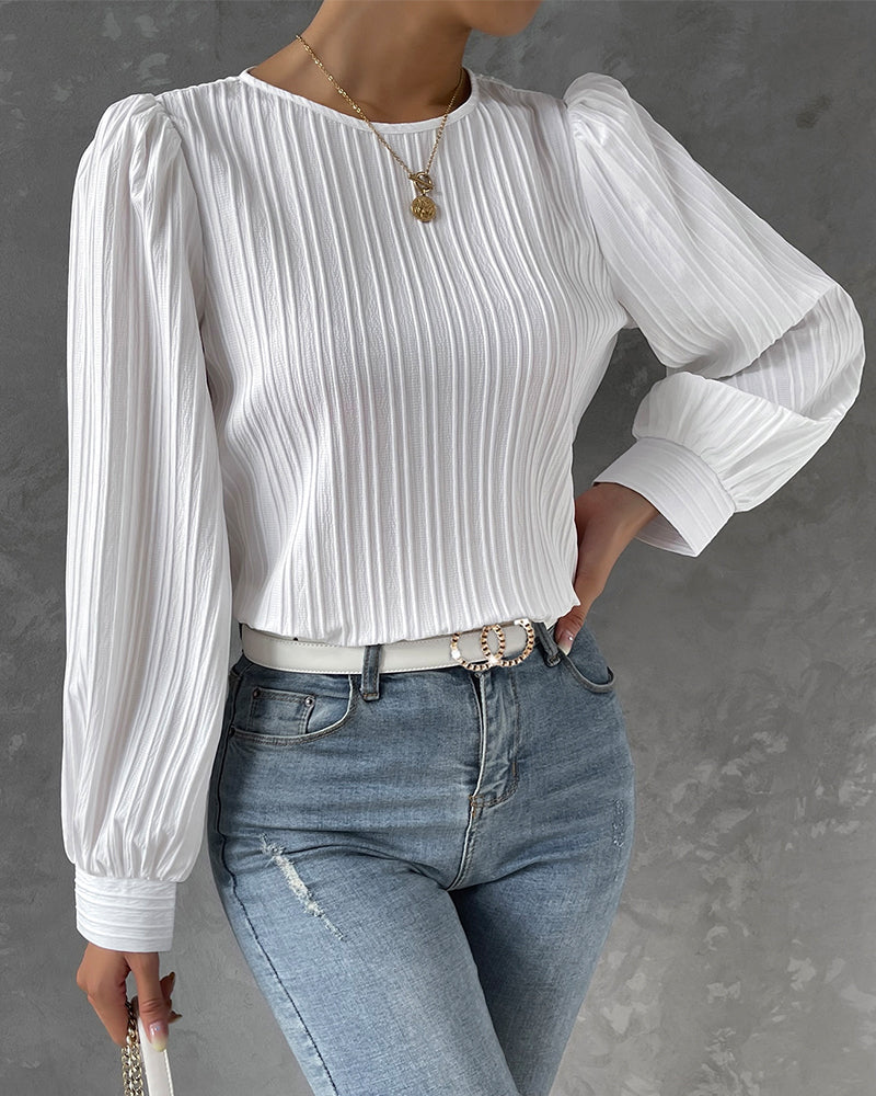 Marian | Stylish Pleated Sleeve Top
