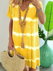 Velinda | Casual Boho Tie-Dye Midi Dress