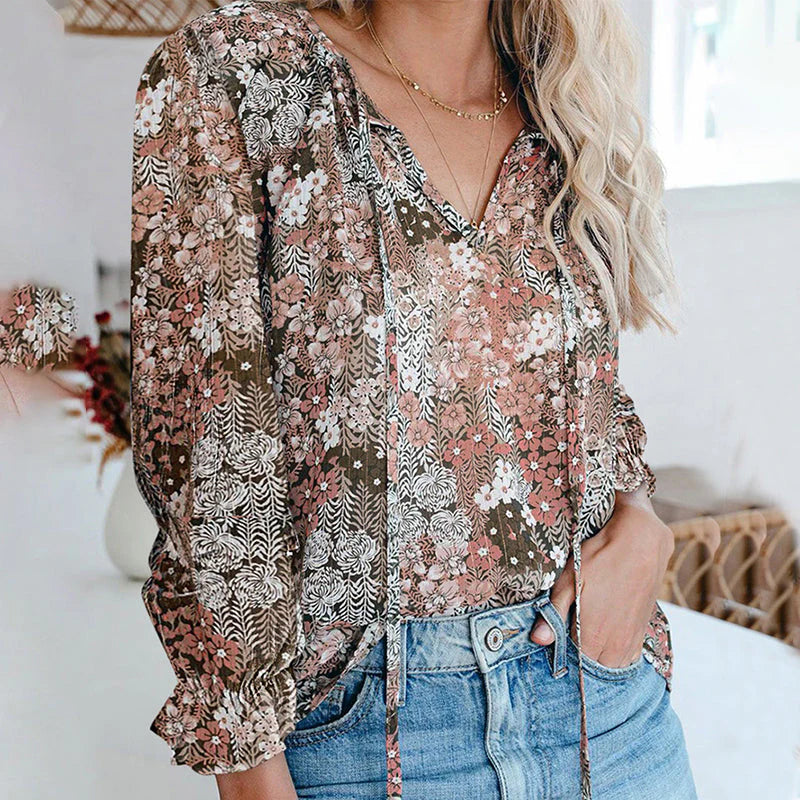 Wynne | Cozy Boho Floral Shirt