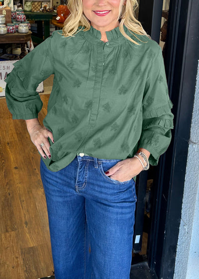 Sasha | Sweet Berry Ruffle Blouse