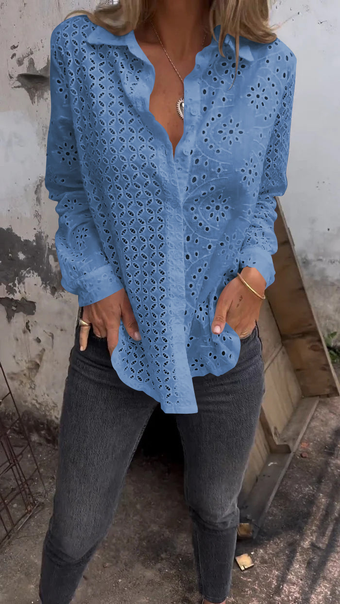 Solene | Chic Textured Shirt