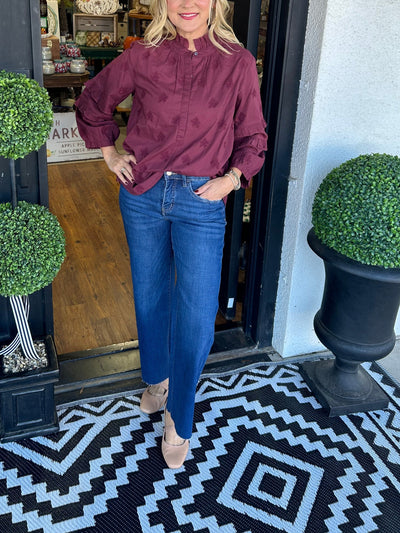 Sasha | Sweet Berry Ruffle Blouse