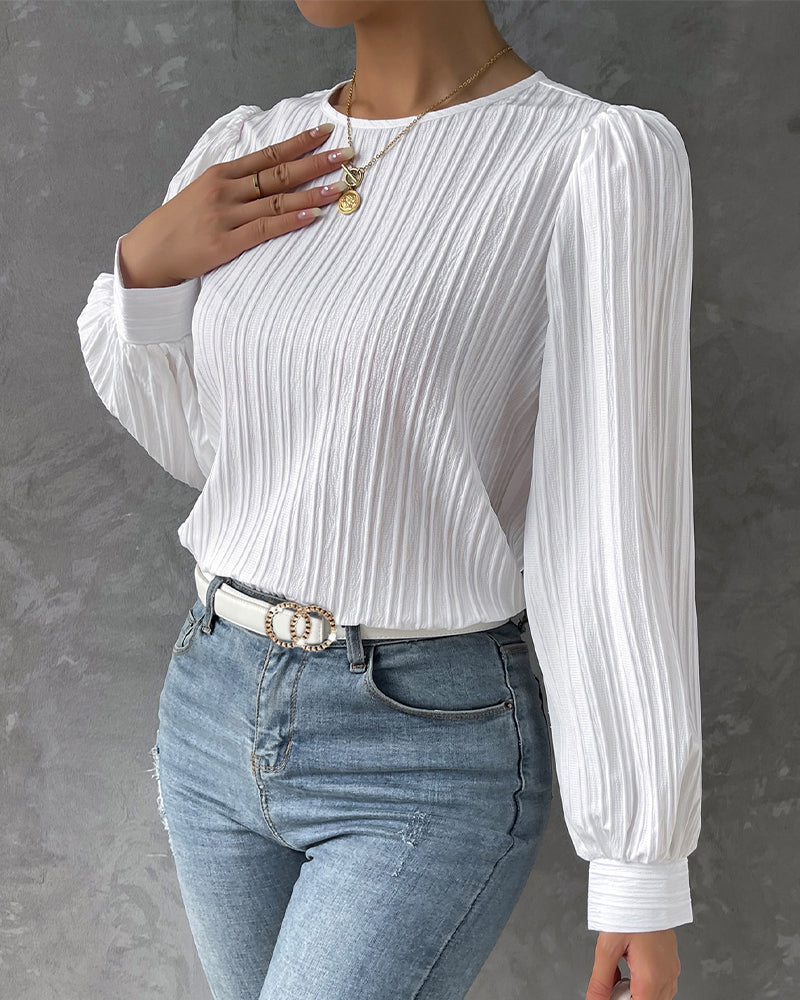 Marian | Stylish Pleated Sleeve Top