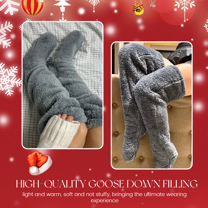 Christmas Goose Down Knee Socks