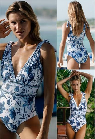 Seraphina | Chic V-Neck Two-Piece Swim Set