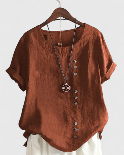 Vienne | Chic Short Sleeve Blouse