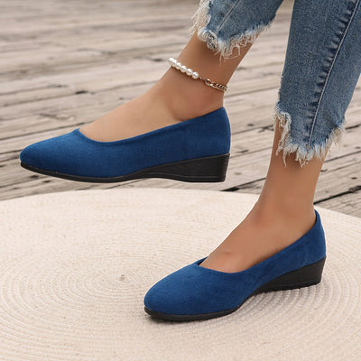Cheryl – Comfortable Wedge Heel Ballerinas