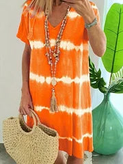Velinda | Casual Boho Tie-Dye Midi Dress
