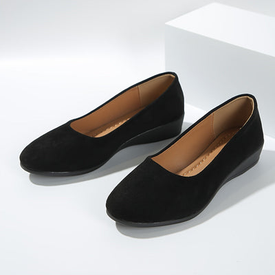 Cheryl – Comfortable Wedge Heel Ballerinas