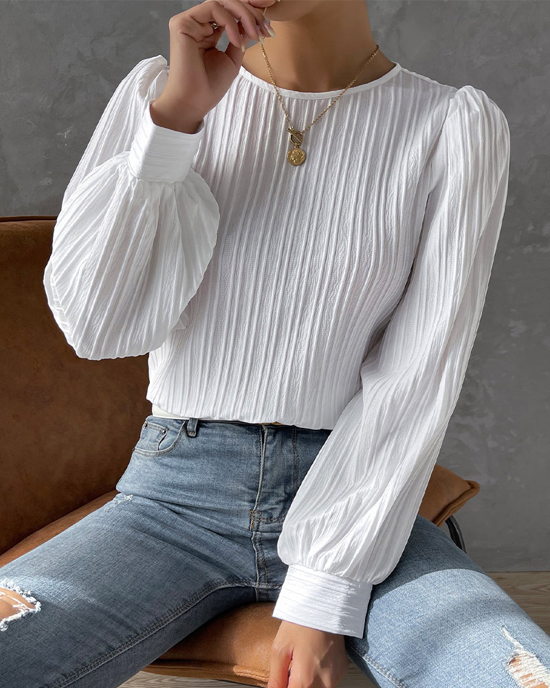 Marian | Stylish Pleated Sleeve Top