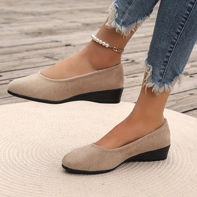 Cheryl – Comfortable Wedge Heel Ballerinas