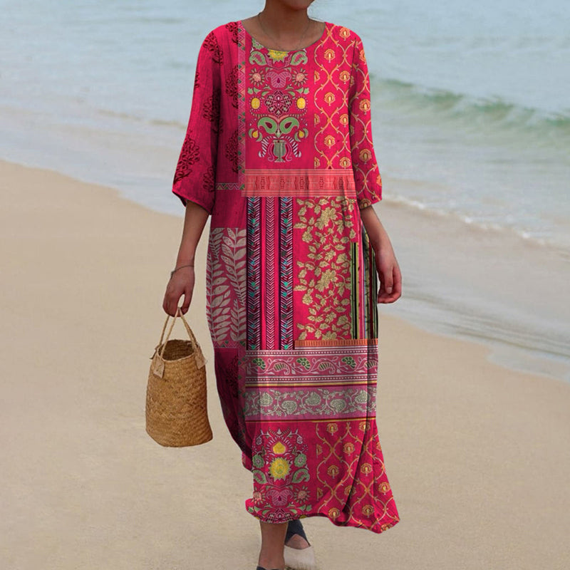Aislyn | Belly Coverage Boho Dress