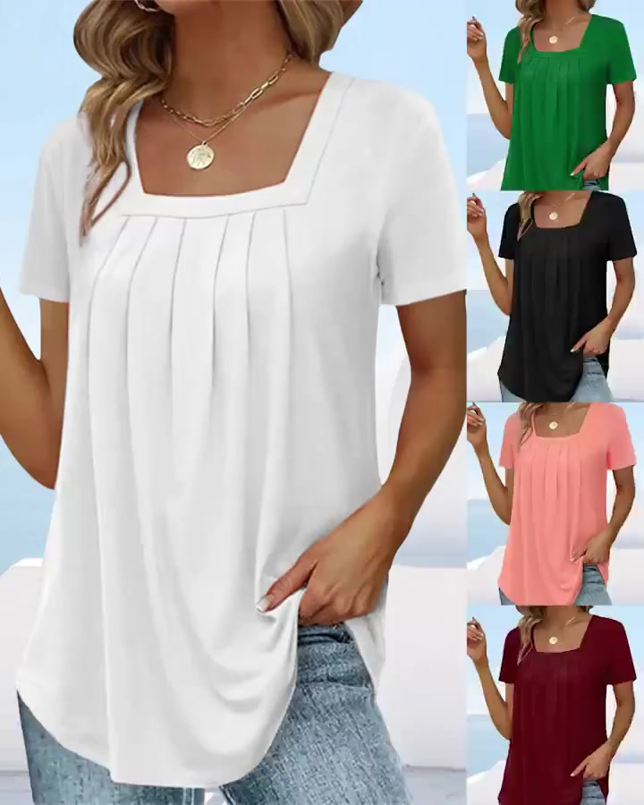 Tishia | Casual Square Neck Top