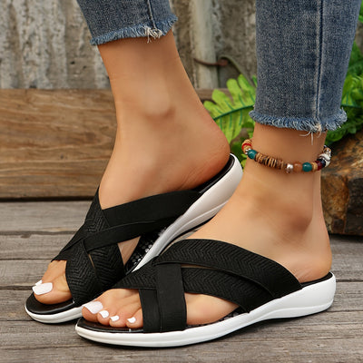 Rhian | Casual Crisscross Slip-On Sandals