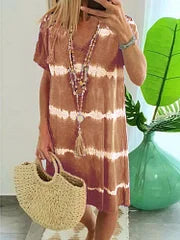 Velinda | Casual Boho Tie-Dye Midi Dress