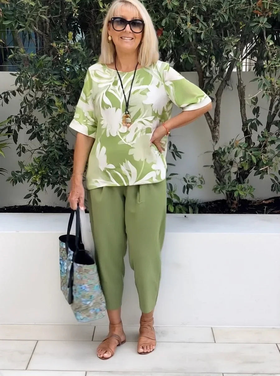 Terra | Stylish Floral Print Two-Piece Set