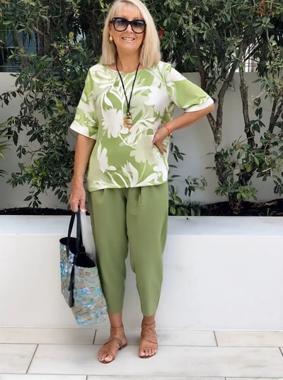 Terra | Stylish Floral Print Two-Piece Set
