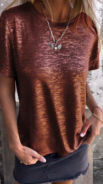 Hailey | Casual Foil Print Shirt