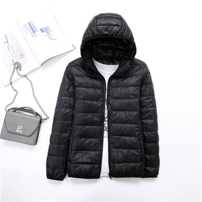 LIYANNA™ - Comfy Plus Size Lightweight Hooded Long Sleeve Puffer Jacket
