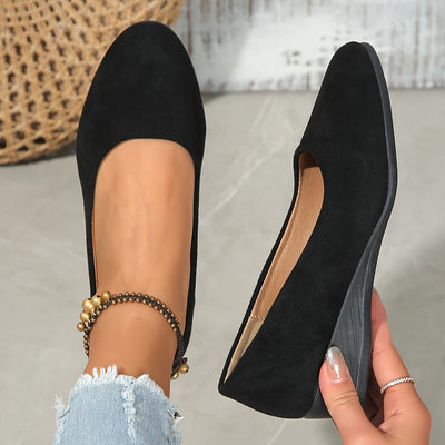 Cheryl – Comfortable Wedge Heel Ballerinas