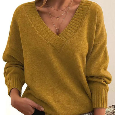 Lania | Modern V-Neck Style Sweater
