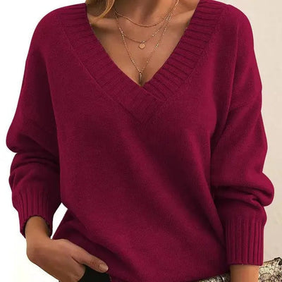 Lania | Modern V-Neck Style Sweater