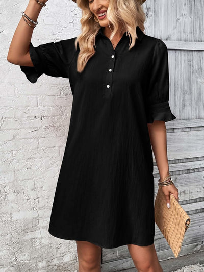 Wanette | Classic Ruffle Shirt Dress