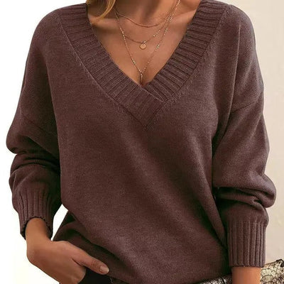 Lania | Modern V-Neck Style Sweater