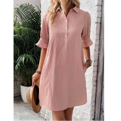Wanette | Classic Ruffle Shirt Dress