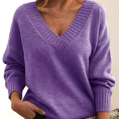 Lania | Modern V-Neck Style Sweater