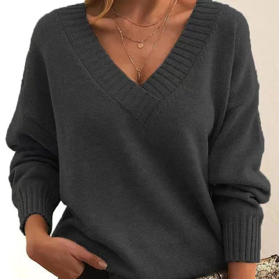 Lania | Modern V-Neck Style Sweater