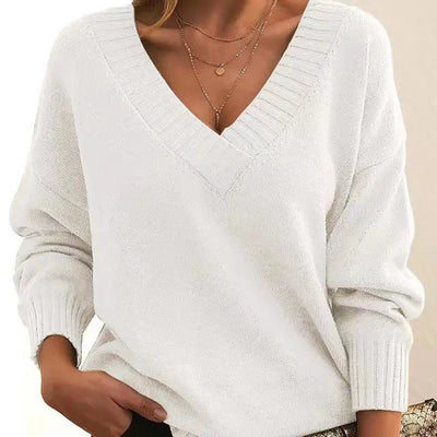 Lania | Modern V-Neck Style Sweater