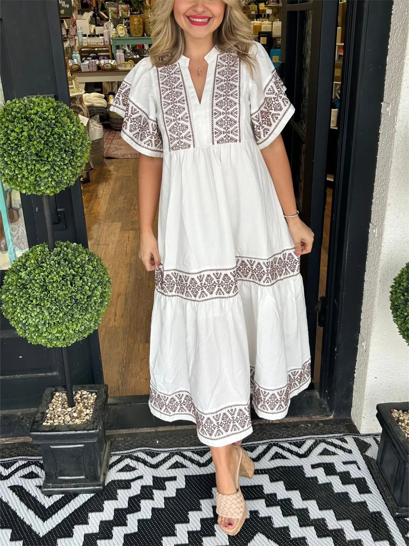 Noela | Boho Charm V-Neck Dress