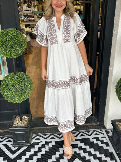 Noela | Boho Charm V-Neck Dress