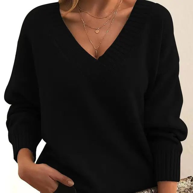 Lania | Modern V-Neck Style Sweater