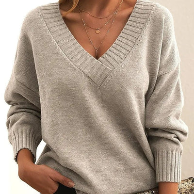 Lania | Modern V-Neck Style Sweater