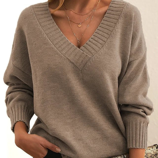 Lania | Modern V-Neck Style Sweater