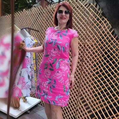 Saira | Round Neck Style Print Dress