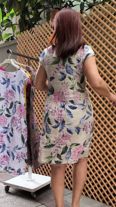 Saira | Round Neck Style Print Dress