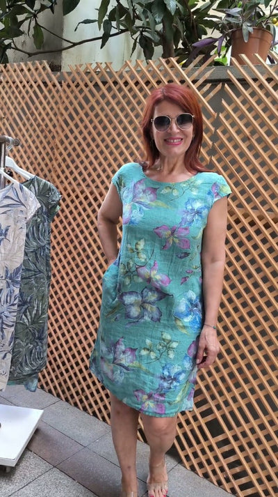 Saira | Round Neck Style Print Dress